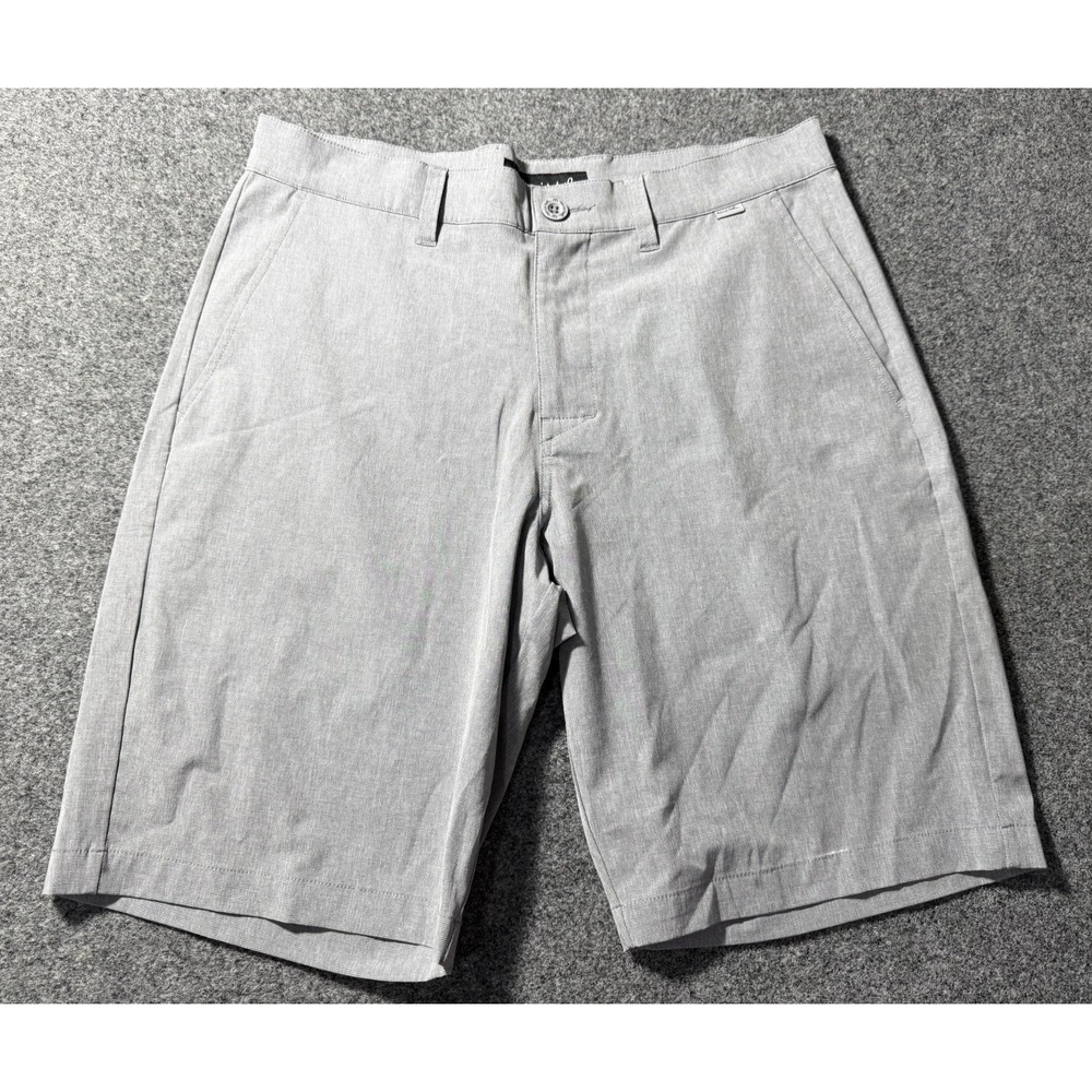 Travis Mathew Men's Chino Shorts Size 32 Gray Golf Performance 9.5" Inseam